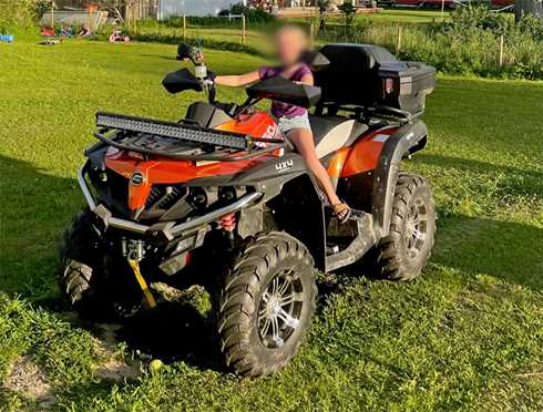 Fyrhjuling CF Moto CForce 550 stulen i Hedesunda söder om Gävle